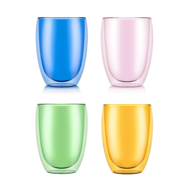 Bodum Szklanki z Podwójną Ścianką 4 Szt MoMA Pavina 0.35 l Multicolor