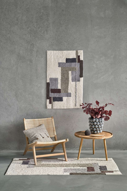 Tkanina dekoracyjna na ścianę Villa Collection Laerk 110 × 70 cm, szara i biała