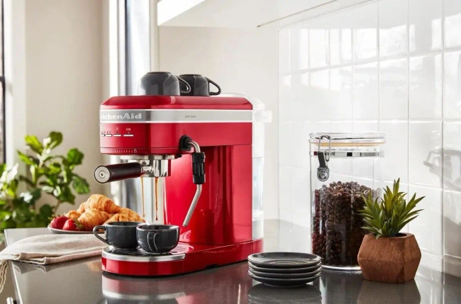 Ekspres kolbowy KitchenAid Artisan 5KES6503ECA, 15 bar, kolba 58 mm, Candy Apple