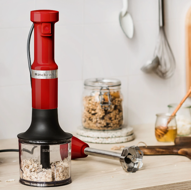 Blender ręczny z akcesoriami KitchenAid 5KHBV83EER czerwony