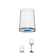 Kieliszki do białego wina Trebonn SplitGlass 280 ml, niebieski zaczep, 2 czasze bez nóżki