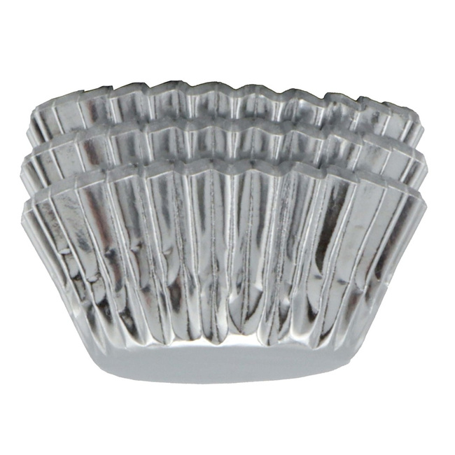 Pme metaliczne mini papilotki na muffinki (45 sztuk) srebrny