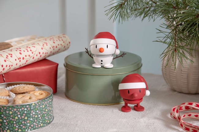 Figurki dekoracyjne soft Santa Snowman S White - Hoptimist