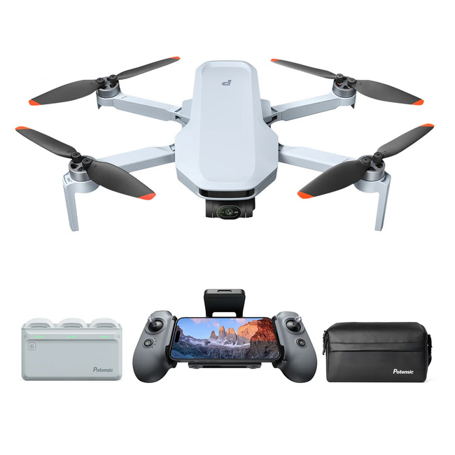 Dron Potensic Atom 2 Fly More Kit z kamerą 4K HDR, 3 akumulatory i ładowarka