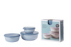 Zestaw 3 Pojemników Cirqula okrągła 350 750 1250 Nordic Blue - Mepal