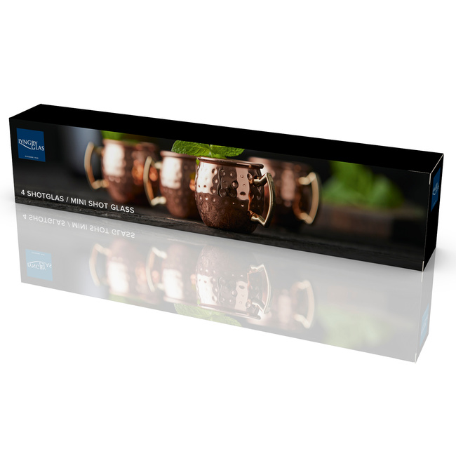Kieliszki Moscow Mini Shot 4 Sztuki 80 Ml Miedź - Lyngby Glas