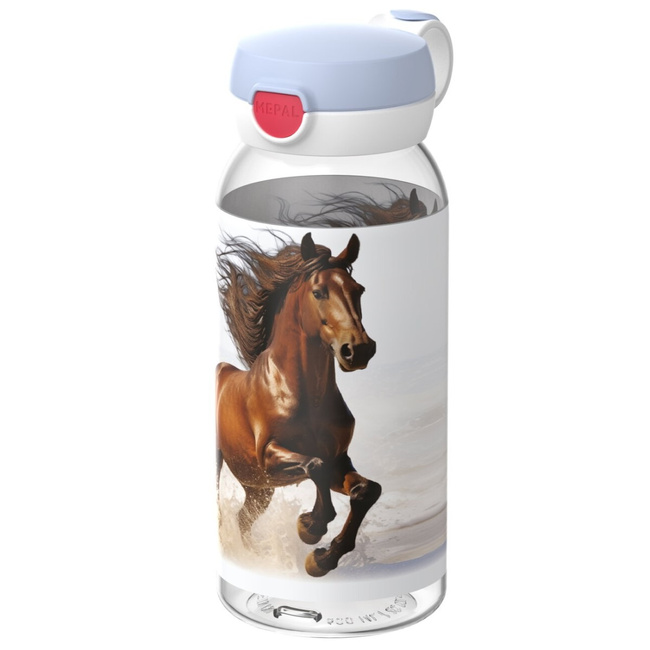 Butelka dla dzieci Mepal Flip Cap Campus 600 ml, wzór Wild Horse
