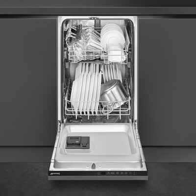 UNIVERSAL Zmywarka do zabudowy 45 cm, ukryty panel, 2 kosze, Inverter, E, Dry Assist