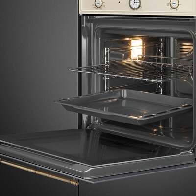 Smeg - Piekarnik, 60 cm, Cortina, SF67C1PO CORTINA - kremowy
