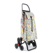 Wózek na zakupy po schodach Rolser I-Max William Morris 6L Pomegranate, 6 kół, torba 43 l
