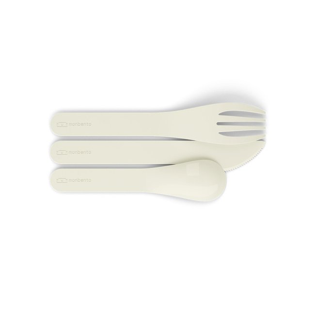 Monbento Sztućce Na Wynos Pocket Color W Etui Natural