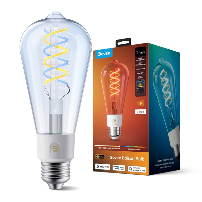 GOVEE R14C0 ST64 Smart Edison Bulb E27 Żarówka Inteligentna LED RGB WiFi Bluetooth