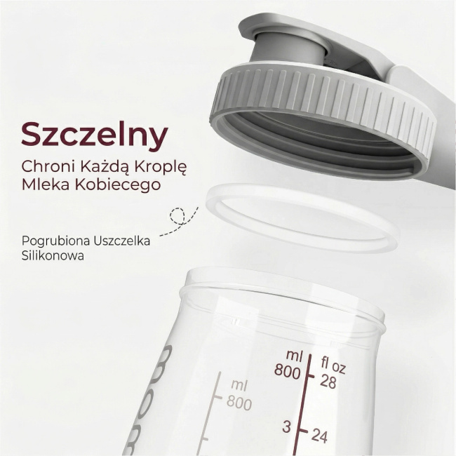 Momcozy Gp01 Szary | Pojemnik do przechowywania mleka matki 950ml