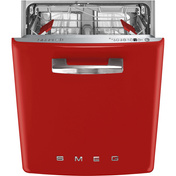 Smeg - Zmywarka do naczyń, 60 cm, 50s, STFABRD3 50'S STYLE - czerwony