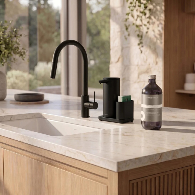Bezdotykowy dozownik płynu do naczyń Simplehuman ST1089, 265 ml, biała stal