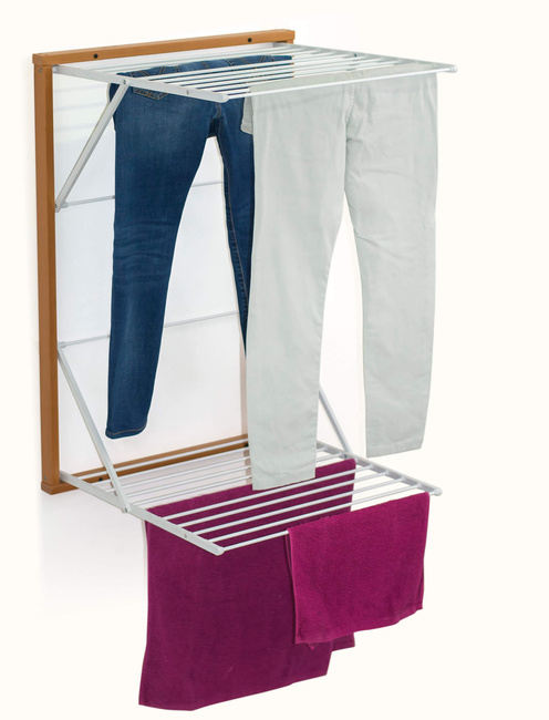 Arredamenti Koral Naścienna suszarka na pranie - 98 x 69 cm, Brązowy
