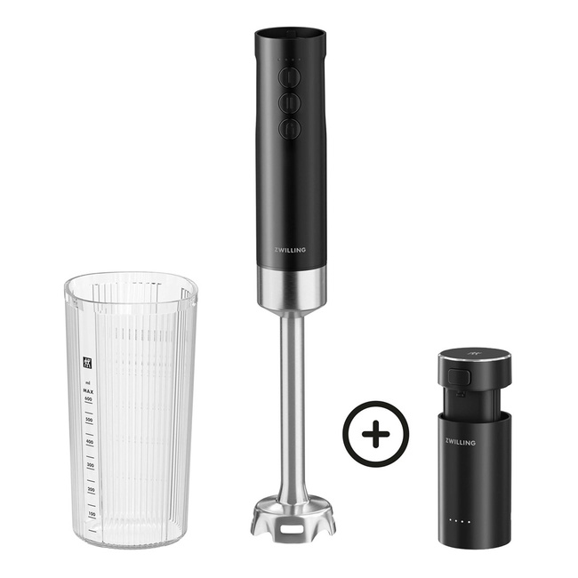 Xtend Zestaw startowy: bezprzewodowy blender ręczny + bateria czarny - Zwilling