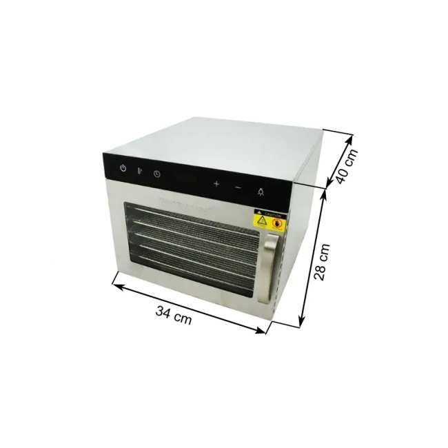 Dehydrator Wartmann WM-2206 DH 500 W – suszarka do owoców, warzyw i grzybów ze stali nierdzewnej (6 tac)