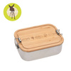 Lunchbox ze stali nierdzewnej z bambusową pokrywką Garden Explorer - Lassig