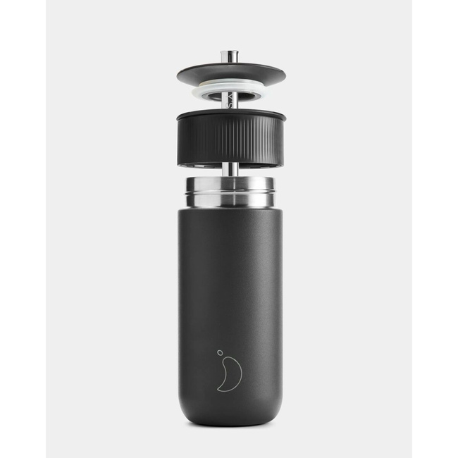 kubki termiczne z pokrywką i słomką 500 ml czarny - Chilly's Bottles