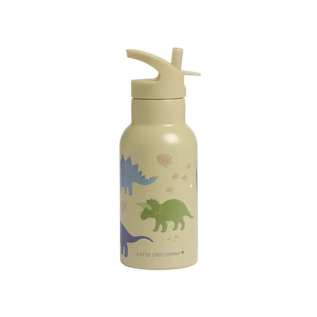 Kubek ze słomką dla dzieci Dinosaurs 350 ml - A Little Lovely Company