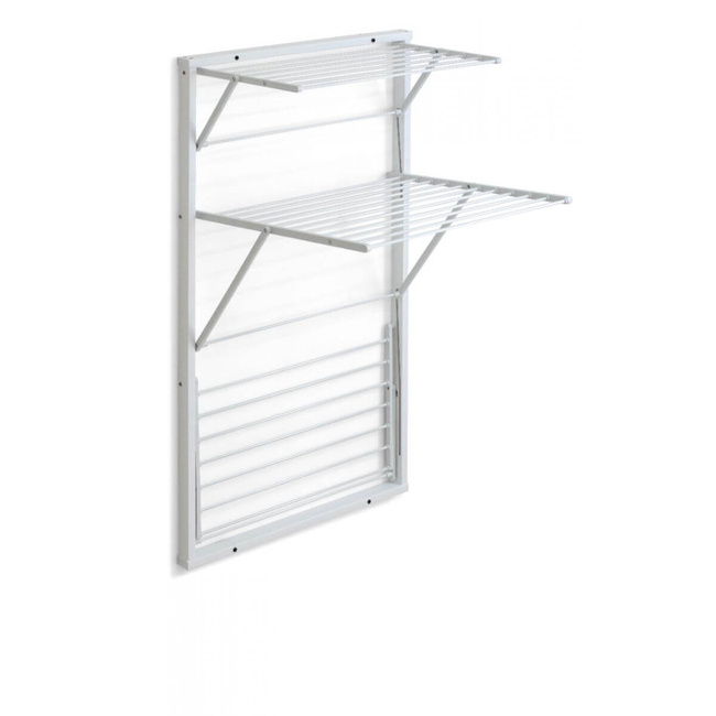 Arredamenti Karim Naścienna suszarka na pranie - 63 x 68 cm, Biały