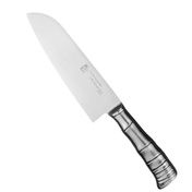 Nóż Santoku Tamahagane Bamboo Vg-5 O Długości 17,5 Cm - Japoński Nóż Kuchenny Wysokiej Jakości