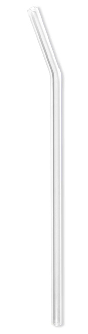 Słomki szklane transparent zakrzywione 23cm zestaw 6 sztuk ze szczoteczką - Vialli design