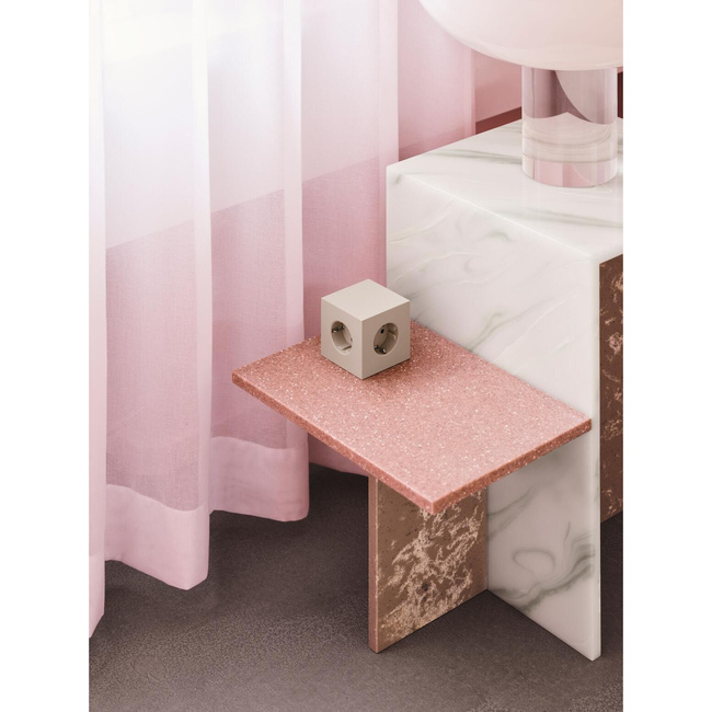 Listwa zasilająca Square 1 z podwójnym Usb-c 30 w i podstawą magnetyczną 3 m - beżowa - Avolt