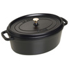 Staub La Cocotte garnek żeliwny owalny 8 ltr, czarny