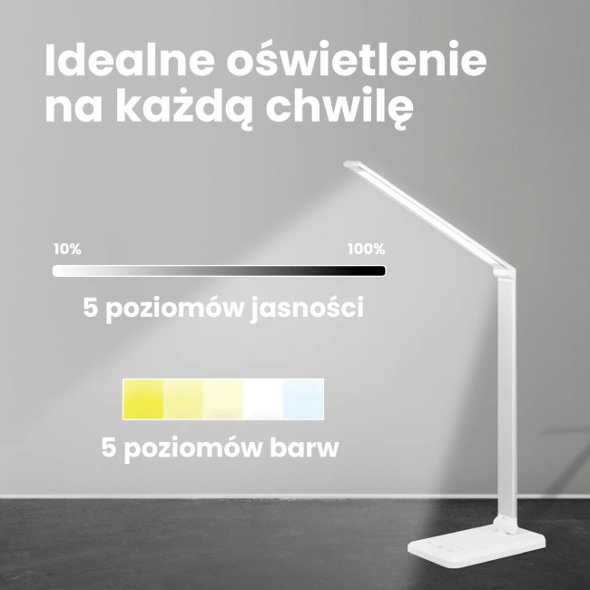 Extralink Smart Life | Lampka biurkowa | z ładowaniem indukcyjnym
