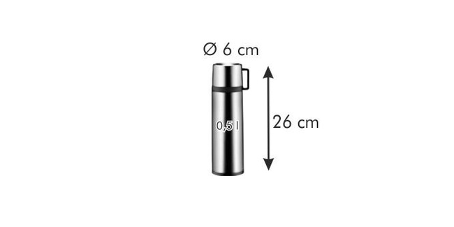 Termos z kubkiem Constant 0,5 l, nierdzewny - Tescoma