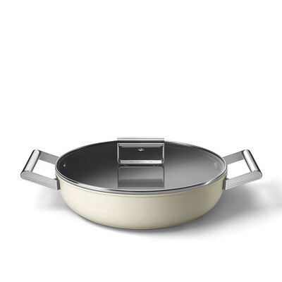 Smeg - Głęboka patelnia o średnicy 28 cm DPF2812CRM - CRM