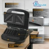 Extralink Smart Life Grill Sandwich & Waffle Maker SJ-37A | Grill Toster & Gofrownica | 1000W, Toster z 3 wymiennymi płytami