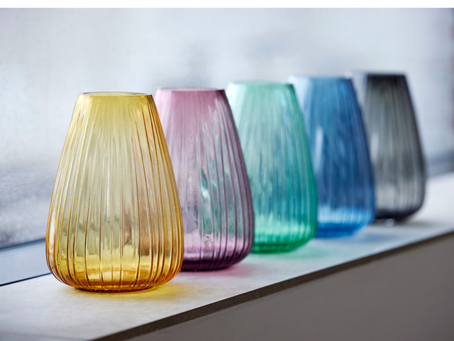 Wazon Kusintha 22 Cm Pink Glass - Bitz