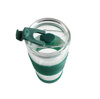 Kubek termiczny szklany ze słomką 600 ml Zielony Fuori 30398 - Vialli Design