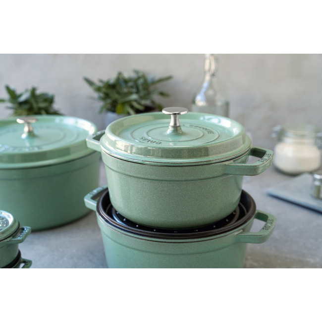Garnek Żeliwny Okrągły 6.7 Ltr, Miętowy - Staub