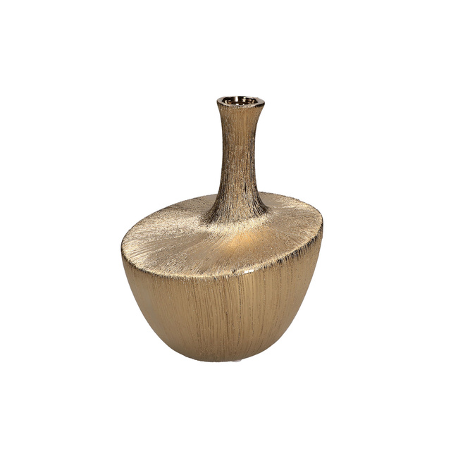 Wazon ceramiczny Rituali Domestici Seistortotu, złoty, 19 x 19 x 23,5 cm