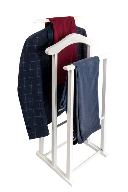 Arredamenti Maxi Stojak na koszule i garnitur - 102 x 35 cm, Biały