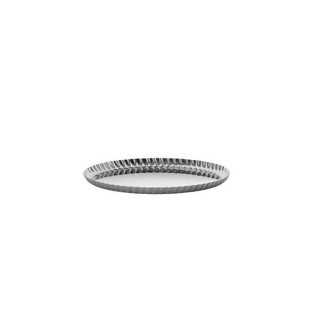 Okrągła taca ze stali nierdzewnej 31 cm Pleats - Alessi