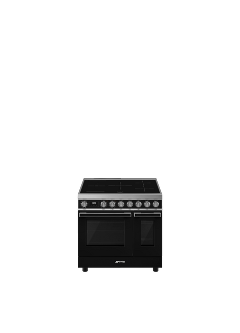 Smeg - Kuchnia wolnostojąca Portofino Cpf92Imbl Czarny