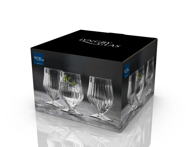 Szklanki do wody na nóżce Lyngby Glas Ane 400 ml, komplet 4 sztuk