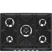 Smeg - Płyta Gazowa, 70 Cm, Victoria, Czarny Victoria SR975NGH Czarny (Chromowane Pokrętła)