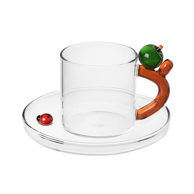 Filiżanki do espresso ze spodkiem Jabłko 5,5 cm - Ichendorf Milano