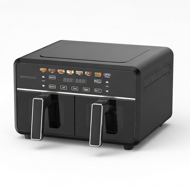 Frytkownica beztłuszczowa dwukomorowa Wartmann WM-2511 11L Dual Air Fryer 3w1 Infrared