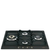 Smeg - Płyta gazowa, 60 Cm, Cortina, Antracyt Cortina Sr764Ao Antracyt (Pokrętła Z Mosiądzu)