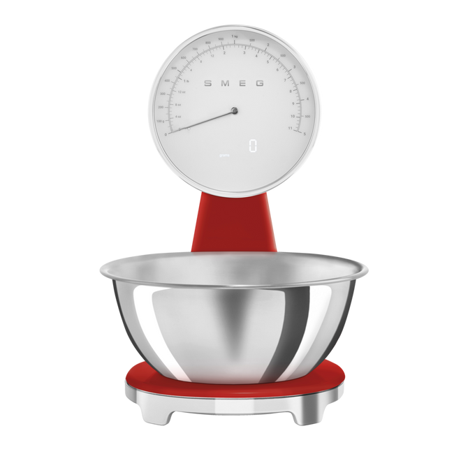 Smeg - waga kuchenna, czerwona SDA 50's style KSF01RDWW