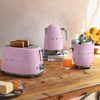 Smeg - Toster, Dwie Kromki, Pastelowy Róż Tsf01pkeu 50'S Style