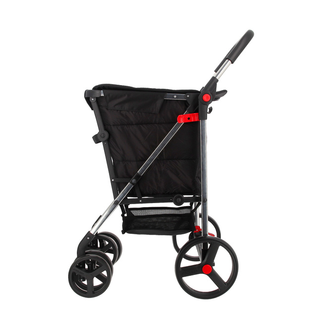 Wózek na zakupy Rolser Basket Freno Polar 4B2, czarny, 4 koła, torba 58 l