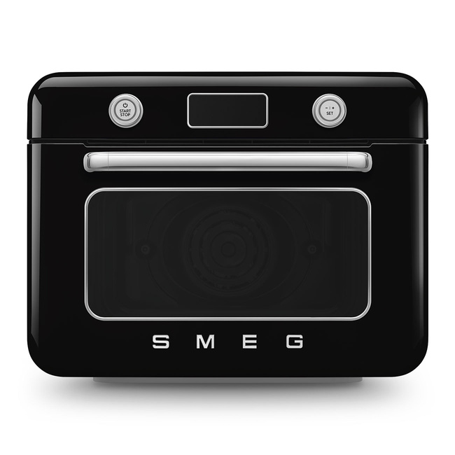 Smeg - Piekarnik nablatowy z funkcją pary 50's Style - czarny COF01BLEU